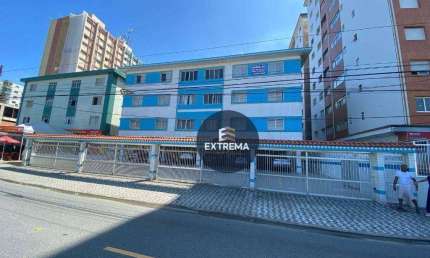 Apartamento de 1 dormitório frente praia a venda em Praia Grande, porteira fechada