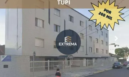 Apartamento semi-mobiliado com 1 dormitório à venda, 50 m² por r$ 260.000 - tupi - praia grande/sp