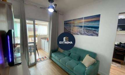 ?? Apartamento 1 Dormitório com Sacada Gourmet | Porteira Fechada | Praia Grande | 1 Quadra da Praia