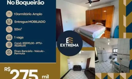 Apartamento com 1 dormitório à venda, 50 m² por R$ 275.000,00 - Boqueirão - Praia Grande/SP