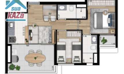 Apartamento com 2 dormitórios à venda, 56 m² por R$ 688.563,00 - Ipiranga - São Paulo/SP