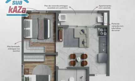 Apartamento com 2 dormitórios à venda, 37 m² por R$ 356.000,00 - Vila Firmiano Pinto - São Paulo/SP
