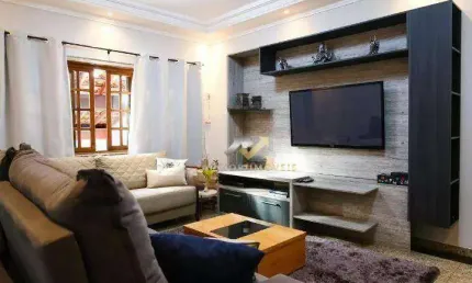 Sobrado com 3 dormitórios à venda, 180 m² por R$ 860.000,00 - Vila Scarpelli - Santo André/SP
