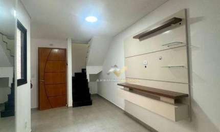 Cobertura com 2 dormitórios para alugar, 88 m² por R$ 2.700,00/mês - Vila Pires - Santo André/SP
