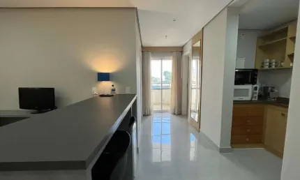 Flat com 1 dormitório para alugar, 44 m² por r$ 3.456,50/mês - centro - santo andré/sp