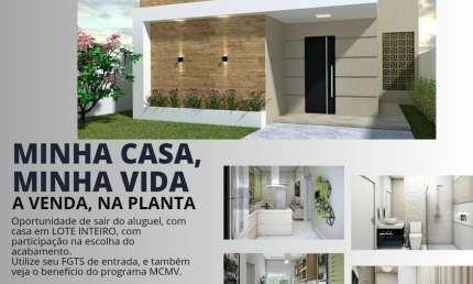 Casa com 2 dormitórios à venda na planta, 55 m² por R$ 320.000, Pouso Alegre/Minas Gerais