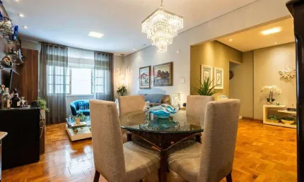 Apartamento reformado em higienópolis/santa cecília com 96m2, 2 quartos, varanda, lavabo, ar condicionado