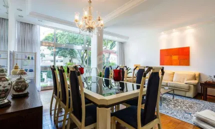 Apartamento em higienópolis com 143m2 3 quartos, 1 suíte, lavabo, closet e  1 vaga