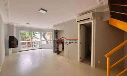 Apartamento Duplex com 1 dormitório à venda, 90m² - Bairro Jardim - Santo André/SP