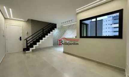 Cobertura com 3 dormitórios à venda, 140 m² - bairro jardim - santo andré/sp