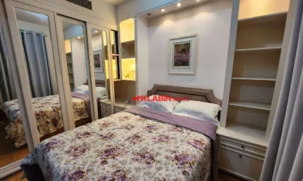 ** flat mobiliado com 32m² de área útil no jardins em excelente localização - piscina e manobrista com serviço de camareira - serviço 24 horas **
