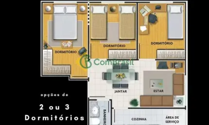 Apartamento com 3 dormitórios, vila nova aparecida, mogi das cruzes