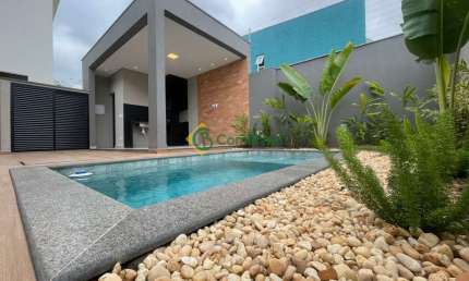Casa térrea nova com 3 suítes, piscina, espaço gourmet. Condomínio fechado - Bella Citta -  Mogi das Cruzes/SP