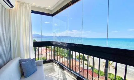 Apartamento frente mar,  finamente mobiliado, equipado e decorado. pronto para morar à venda no edifício grand palais em porto belo, com 165m²