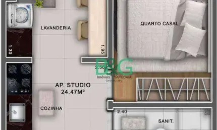 Studio à venda, 24 m² por R$ 185.000,00 - Vila Oratório - São Paulo/SP