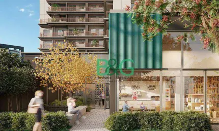 Studio à venda, 28 m² por r$ 409.878,10 - brooklin - são paulo/sp