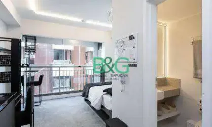 Apartamento à venda, 21 m² por r$ 600.000,00 - moema - são paulo/sp
