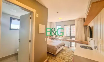 Studio com 1 dormitório para alugar, 21 m² por R$ 3.400,00/mês - Santo Amaro - São Paulo/SP