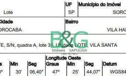 Terreno à venda, 1 m² por R$ 766.299,08 - Vila Haro - Sorocaba/SP