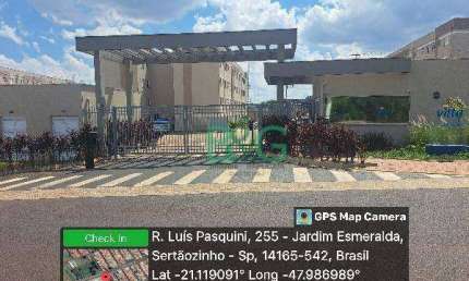 Apartamento com 2 dormitórios à venda, 43 m² por R$ 130.953 - Jardim Esmeralda - Sertãozinho/SP