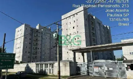 Apartamento com 2 dormitórios à venda, 46 m² por R$ 199.535 - João Aranha - Paulínia/SP