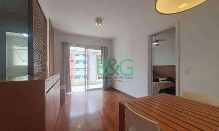 Apartamento com 1 dormitório para alugar, 47 m² por r$ 5.840/mês - brooklin - são paulo/sp
