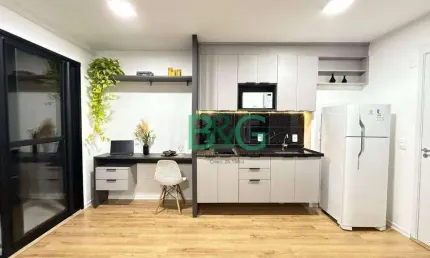 Studio com 1 dormitório para alugar, 27 m² por R$ 3.652,00/mês - Campo Belo - São Paulo/SP