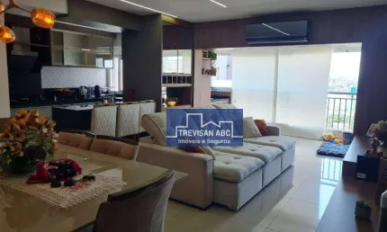 Apartamento à venda no Centro - Santo André/SP, 03 Dorms sendo 3 suítes, 4 WCs; Piscina, Quadra, Churrasqueira, Playground; 2 Vagas cobertas; 103m²