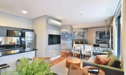 Apartamento com 1 dormitório para alugar, 65 m² por R$ 12.010,00/mês - Vila Olímpia - São Paulo/SP