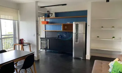 Studio mobiliado a venda, com 1 vaga de garagem na vila andrade