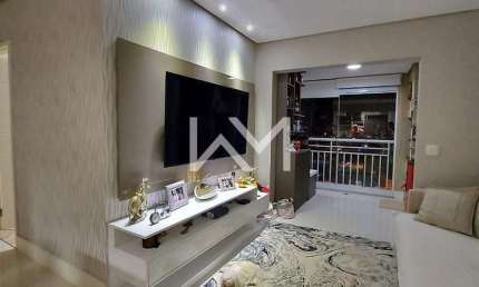Aconchegante Apartamento Mobiliado de 82m² com Terraço à Venda! 3 Dormitórios, 2 Vagas -Condominio