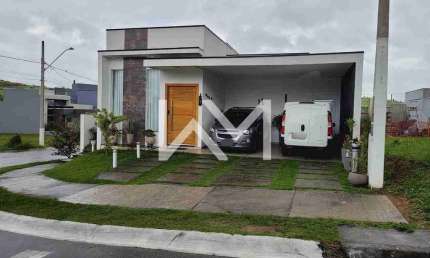 Linda Casa Térrea com 3 suítes em condomínio à Venda, Vale dos Cristais, Taubaté, SP