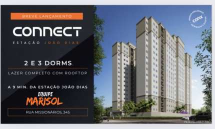 Apartamento 2 ou 3 quartos em Santo Amaro Connect João Dias