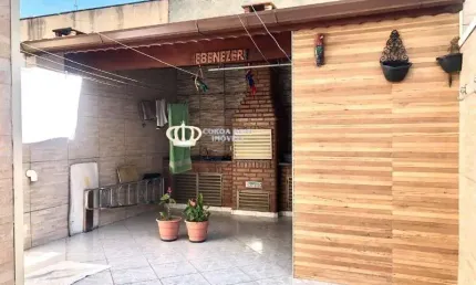 Sobrado com corredor lateral espaço gourmet e churrasqueira, bairro patriarca.