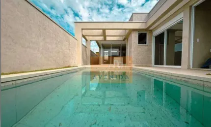 Casa com 3 quantos, sendo 3 suítes à venda, 262 m² por r$ 2.250.000 - condomínio residencial santorini - paulínia/sp