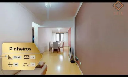 Apartamento com 1 dormitório à venda, 55 m² por R$ 745.000,00 - Pinheiros - São Paulo/SP