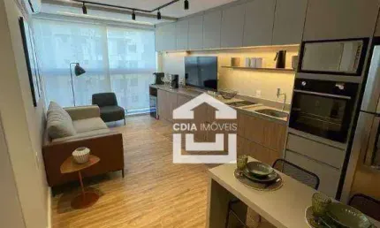 Apartamento para venda e locação com 1 dormitório, 1 banheiro e 1 vaga de garagem. localizado em pinheiros.