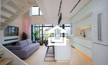 Apartamento Duplex com 1 dormitório à venda, 67 m² por R$ 1.300.000,00 - Campo Belo - São Paulo/SP