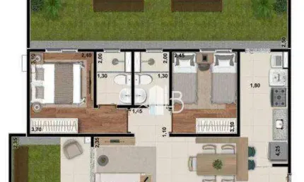 Apartamento com 2 dormitórios à venda, 87 m² por R$ 300.000,00 - Shopping Park - Uberlândia/MG