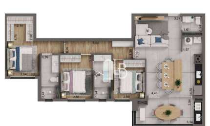 Apartamento com 3 dormitórios à venda, 120 m² por R$ 900.000,00 - Jardim Karaíba - Uberlândia/MG