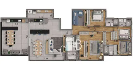 Apartamento com 4 dormitórios à venda, 120 m² por R$ 1.700.000,00 - Jardim Karaíba - Uberlândia/MG