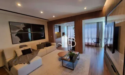 Apartamento com dois quartos e varanda gourmet completa.
