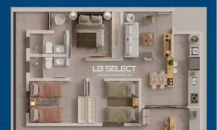 Apartamento no bairro Tubalina com três quartos e varanda gourmet.