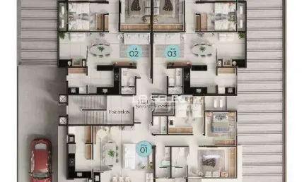 Apartamento com 3 dormitórios à venda, 87 m² por R$ 698.714,14 - Santa Mônica - Uberlândia/MG