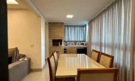 Apartamento com três quartos, uma suíte e duas semi suítes e varanda gourmet.