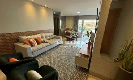 Apartamento no bairro Tibery com três quartos, suíte e sacada.