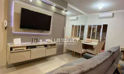 Apartamento no bairro Novo Mundo com dois quartos e área gourmet.