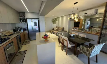 Apartamento no bairro Santa Mônica com três, suíte e varanda goutmet integrada.