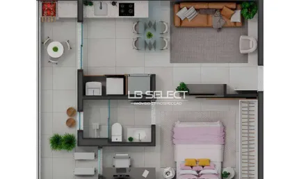 Apartamento com 1 dormitório à venda, 52 m² por R$ 534.000,00 - Patrimônio - Uberlândia/MG