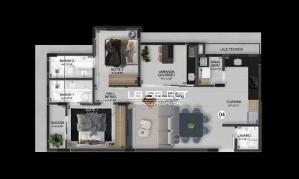 Apartamento com 2 quartos à venda na Rua Antônio Salviano de Rezende, 877, Santa Mônica, Uberlândia